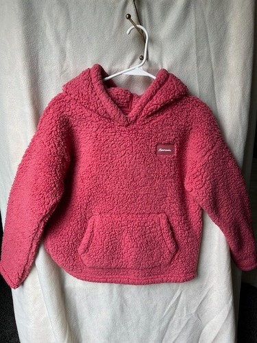 Abercrombie kids girls fleece pullover with hood pink size 13/14