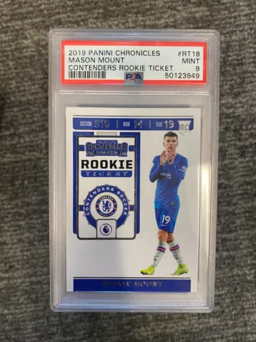 2019 PANINI CHRONICLES Mason Mount #RT18 Contenders Chelsea RC PSA 9