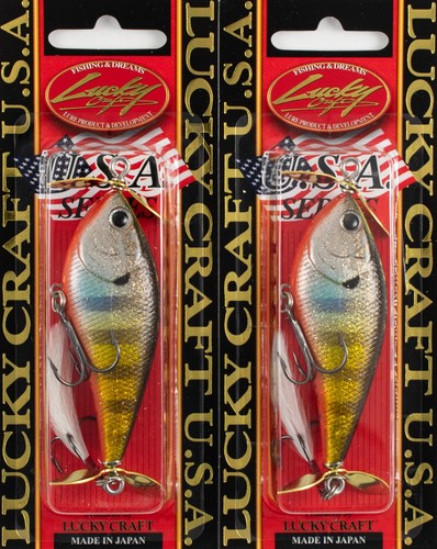 (LOT OF 2) LUCKY CRAFT KELLY J PROP BAIT 1/2OZ KJ-175 FLAKE FLAKE KAB GILL E3101