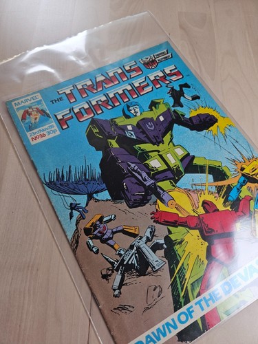 Transformers Issue 36 UK Edition November 1985 Marvel Comics Sleeved Devastator - Picture 4 of 10