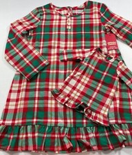 GIRL'S JAMMIES FOR YOUR FAMILIES HOLIDAY FLANNEL NIGHTGOWN  DOLL SET SIZE 6 /XS