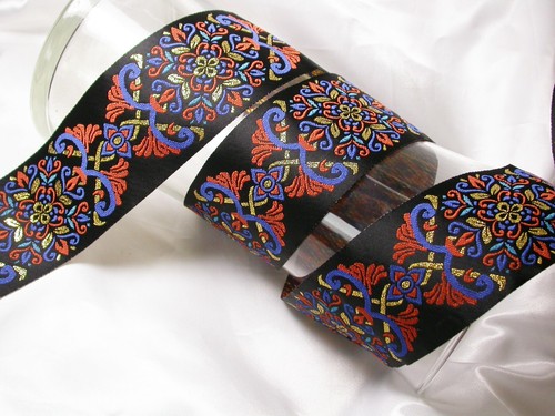 Regal Plume Jacquard Ribbon 2" (50mm) 6 color options 3 Yards & up - Picture 11 of 12