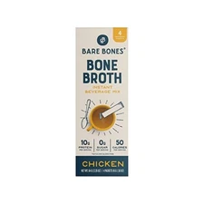 Bare Bones Instant Chicken Bone Broth Beverage Mix - 4 single 0.56 oz packets