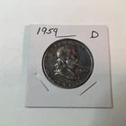 1959 D Franklin Half Dollar 90% Silver Coin Exact Coin Shown