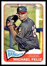 2014 Topps Heritage Minor League Real One Autographs Michael Feliz Auto Quad