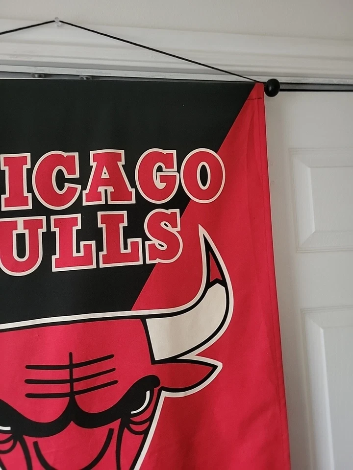 Large Chicago Bull Banner 100% Cotton By Cushion Craft 28"x 42" Made In USA - Image 3 of 4