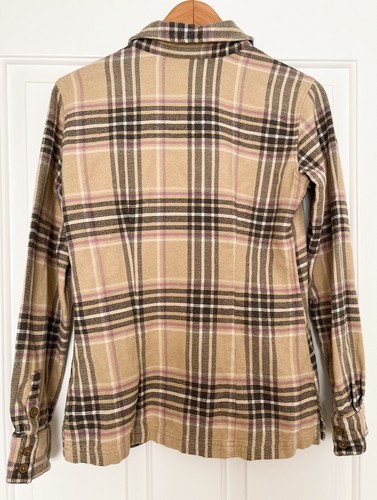 Patagonia Damen Bio Baumwolle mittelschwer Fjord Flanell Hemd Taschen hellbraun Gr. 2 - Bild 5 von 6