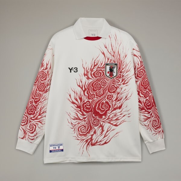 adidas Y-3 JFA Japan Football Long Sleeve T-shirt Core White adidas Y-3 JFA Japan Football Long Sleeve T-shirt Core White