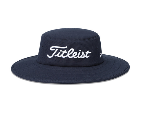 Titleist Tour Aussie Bucket Hat Wide Brim Sun Hat Golf Cap Unisex Blue/White - Picture 15 of 18