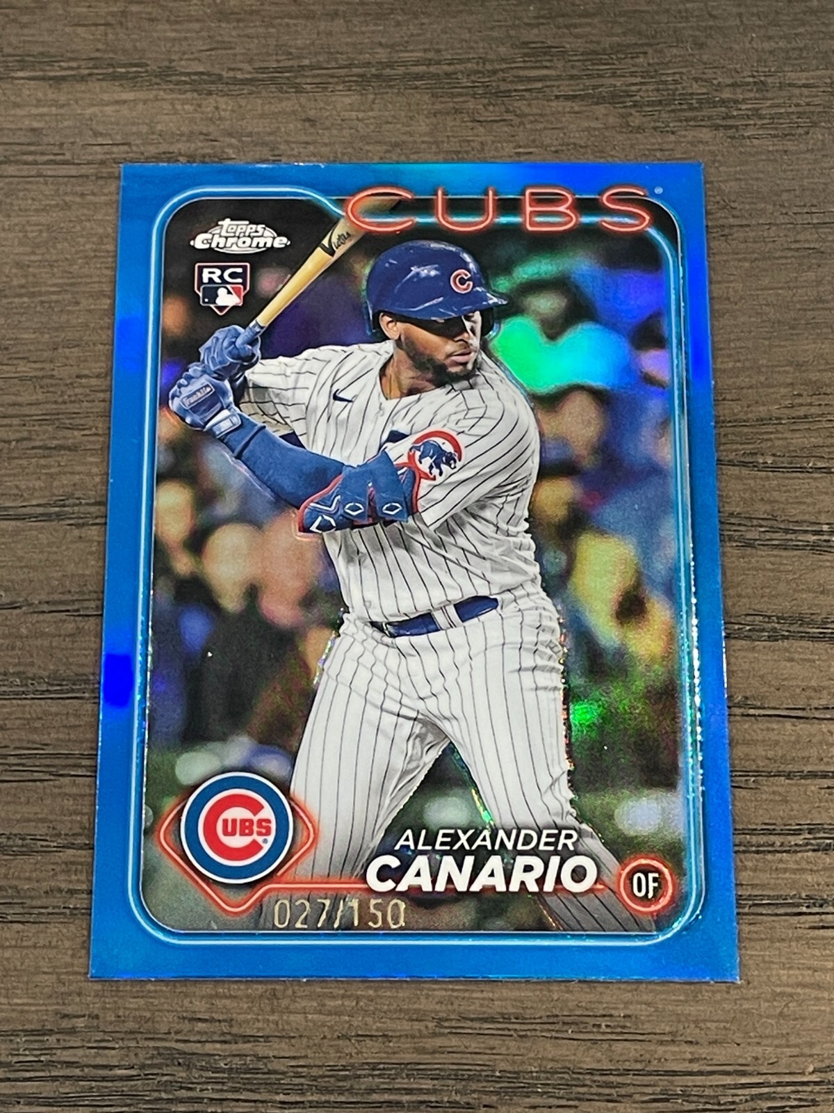 2024 Topps Chrome Blue Refractor Alexander Canario RC #174 Chicago Cubs /150