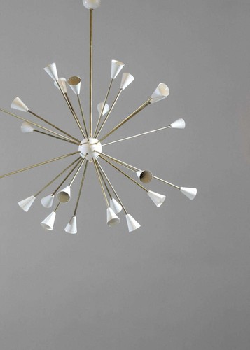 Style 24 Arm 24 Light Stylish Italian Sputnik Chandelier- Style Off White - Picture 3 of 3