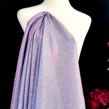 0.9m Paillettes Tricoté Tissu Extensible Costume Mariage Couture Fournitures