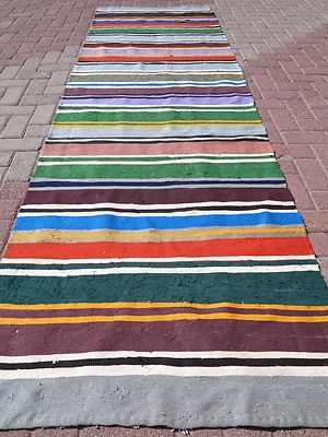 Anatolische Nomaden Kelim Läufer Teppichläufer Flur Lang Flur Teppich 36,2''x122''