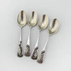 Mixed Metals Demitasse Spoons Set Gorham Sterling Silver 1880
