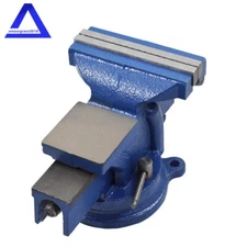 Bench Vise with Anvil Swivel 5" Locking Base Table Top Clamp Heavy Duty Vice New