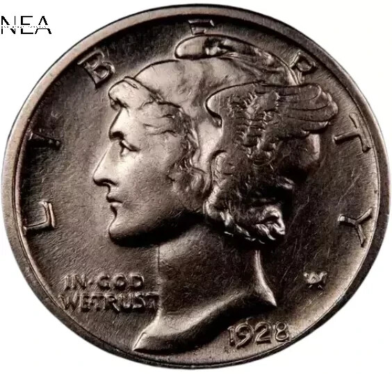 1928 Mercury Dime ~ Borderline Uncirculated (AU++) ~~ 90% Silver