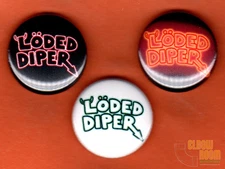 Set of three 1" Loded Diaper pins buttons Diary of a Wimpy Kid band Roderick