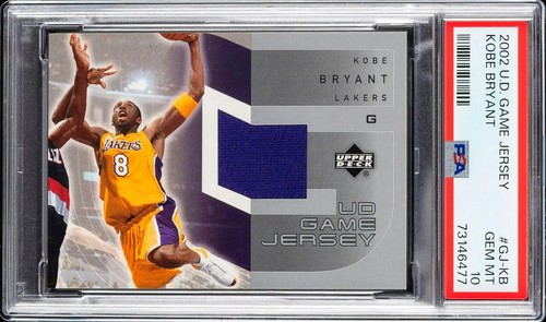 2002 2003 UPPER DECK "GAME JERSEY PATCH" KOBE BRYANT PSA 10 EXQUISITE POP 1/1