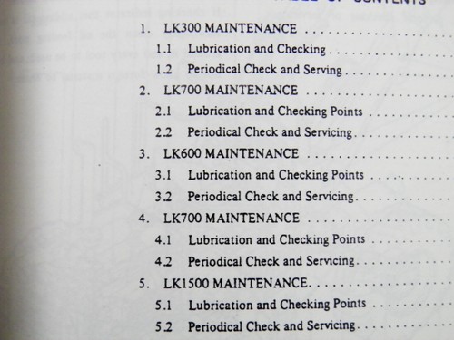 KOBELCO SERVICEMAN HANDBOOK LK300A LK500 LK600 LK1500A WHEEL LOADERS - Picture 6 of 10