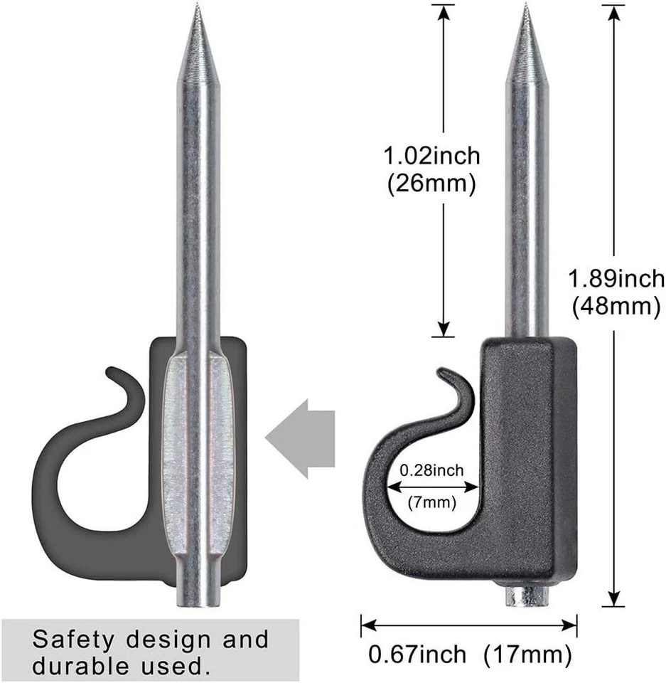 SELEWARE 40 Piezas Q-Hanger Hogar Navidad Luces Colgador Ganchos con Clavos 40 LB Foto 2 de 4