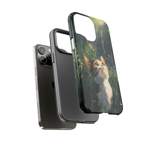Calico Kitty Cat Grass Field - Phone Ink Cover Case for iPhone, Galaxy, Pixel - 第 88/281 張圖片