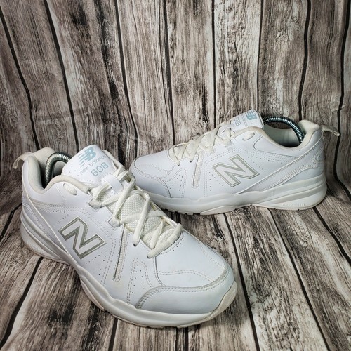 New Balance 608 Walking Shoes Mens Size 7.5 D White On White Cashioned MX608AW5 | eBay
