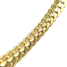 33.5” Cuban Link Chain 9mm 18K Gold Finish 316 Stainless Steel – 77.7g