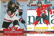 2021-2022 Tim Hortons Team Canada #75 & Canvas Moments #CM-5 Brianne Jenner 