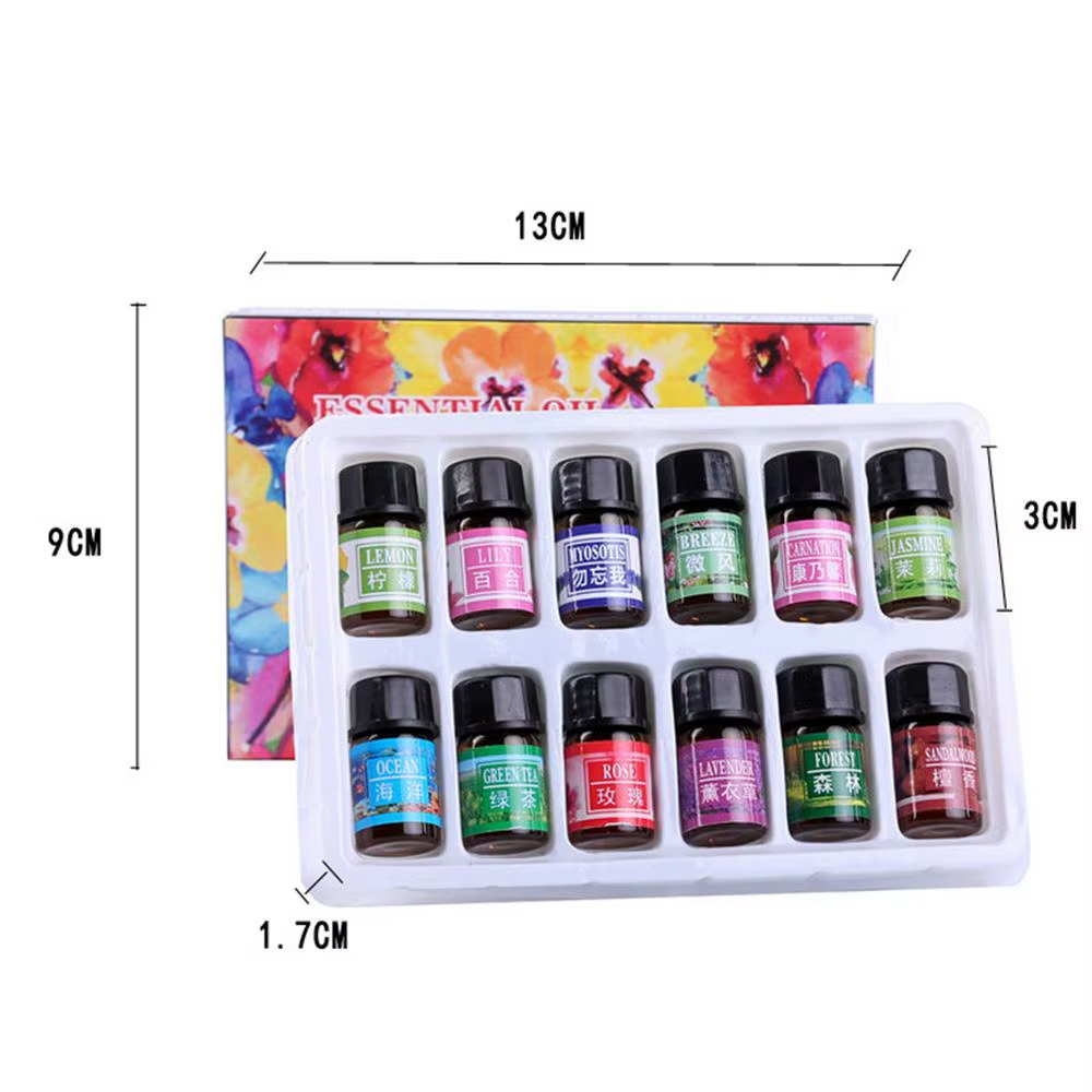 Essential Oil Set 12-Bottle 3Ml/0.13Oz Defuse Essential Oils Water-Soluble Natur