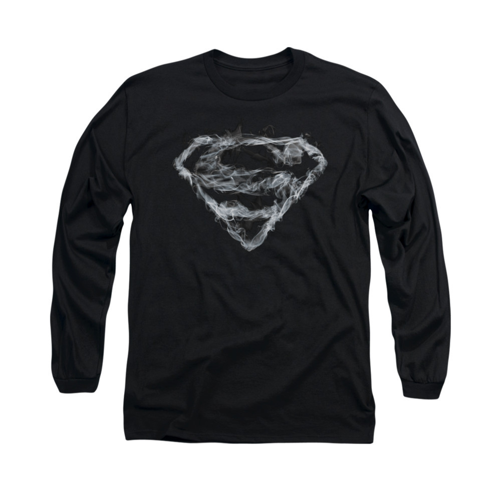 SUPERMAN SMOKING SHIELD Licensed Men's Long Sleeve Graphic