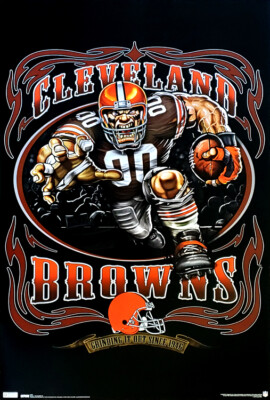 Cleveland Browns GRINDING IT OUT SINCE 1946 NFL Theme Art Logo 22x34 POSTER