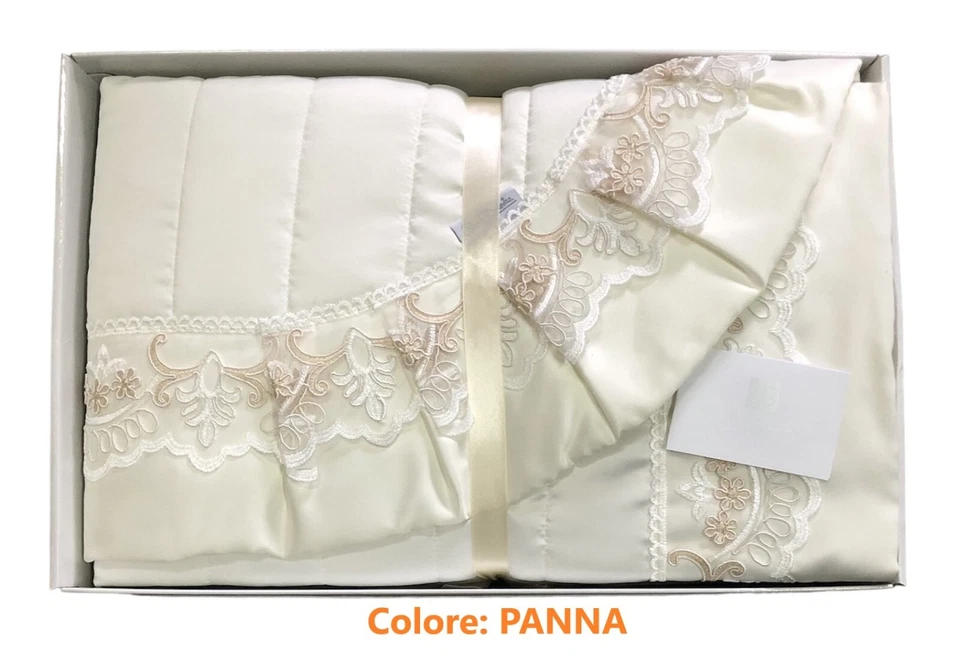 TRAPUNTINO Copriletto "Renato Balestra" Letto MATRIMONIALE art. Daiana in RASO - Immagine 4 di 4