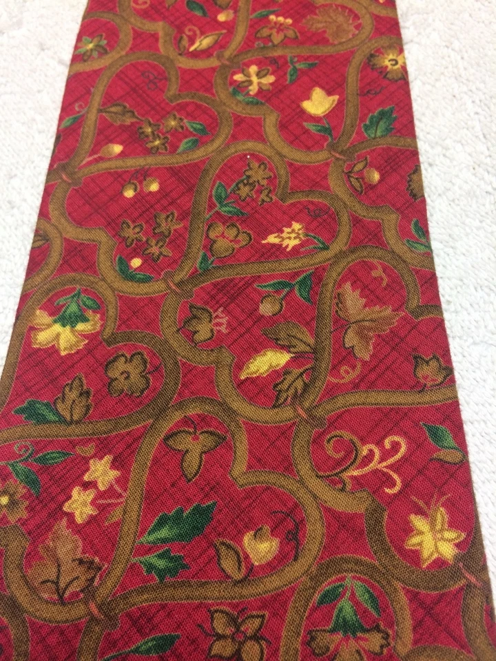 TANGO CORBATA HOMBRE ROJO CON MARRÓN DORADO Y VERDE 3,75 X 59 Foto 3 de 4