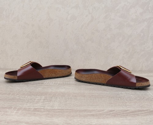 Birkenstock Madrid Big Buckle Chocolate Patent Leather Sandals EU40, L9, M7 $150 - Picture 8 of 12