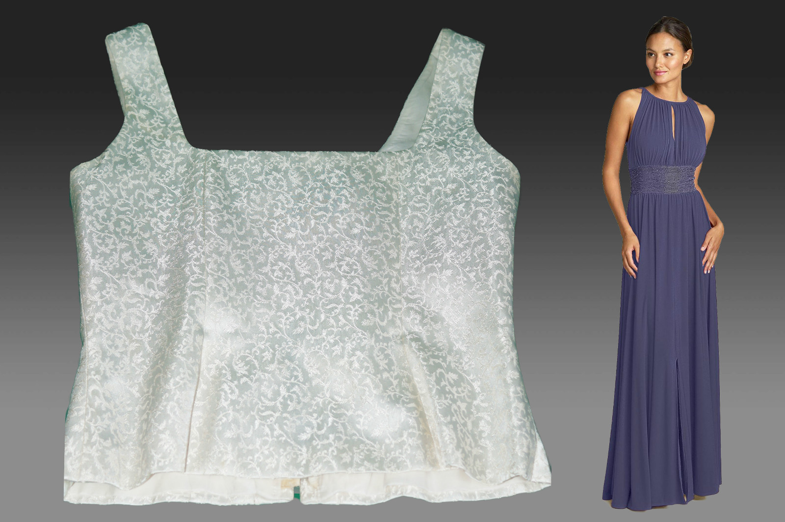 DEBUT (Debenhams) Girls Formal Prom Ball Basque and Skirt Ivory / Black  UK 10 image 3