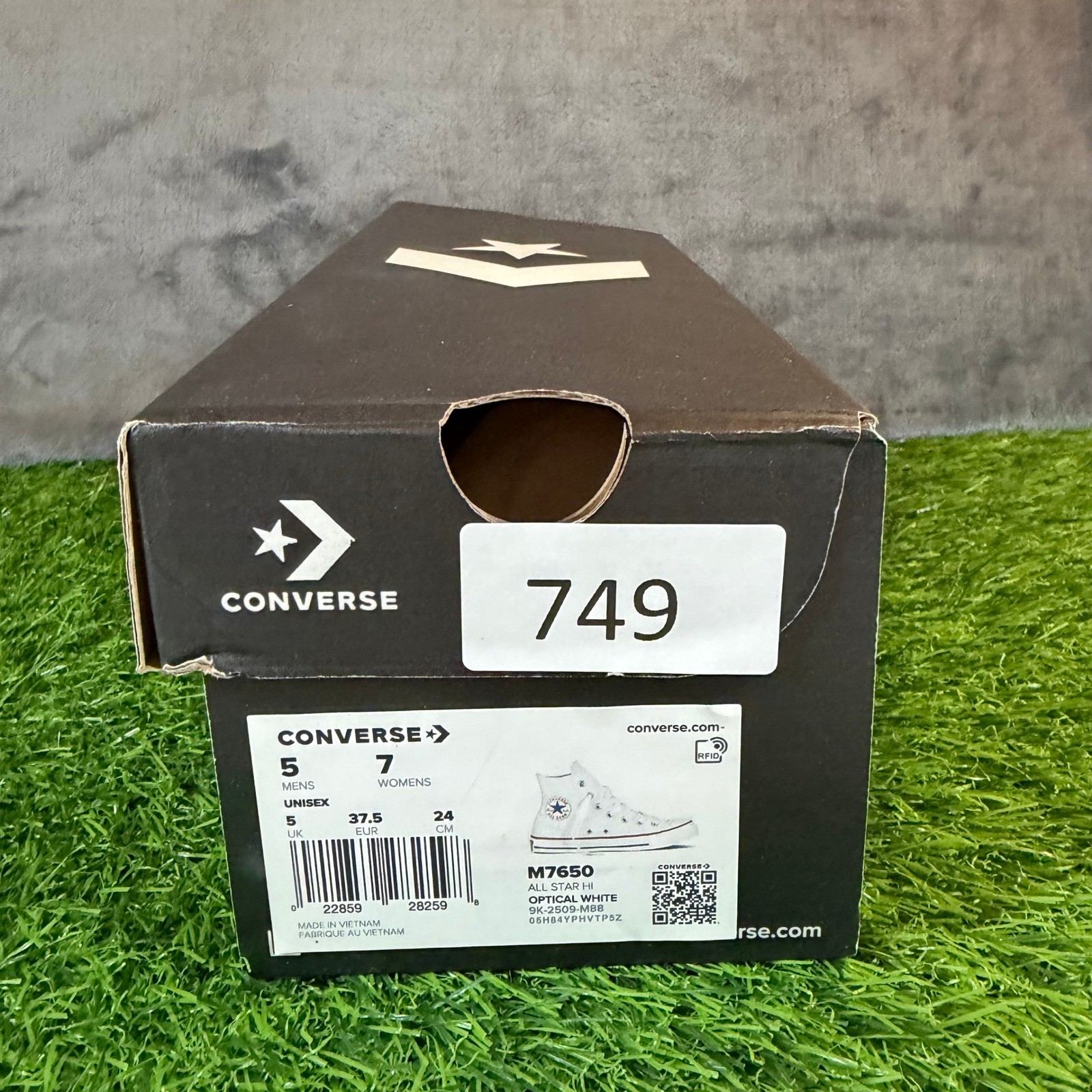 Converse Chuck Taylor All Star Hi Optical White Canvas Sneakers M7650 Womens 7 thumbnail 9