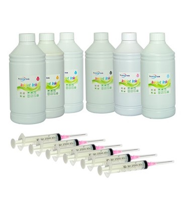 6x1000ml black refill ink for HP Canon Epson Lexmark Dell Brother inkjet printer