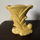 Vintage Shawnee Cornucopia Pottery Vase 4 7/8” Yellow USA 835 MCM 1940s