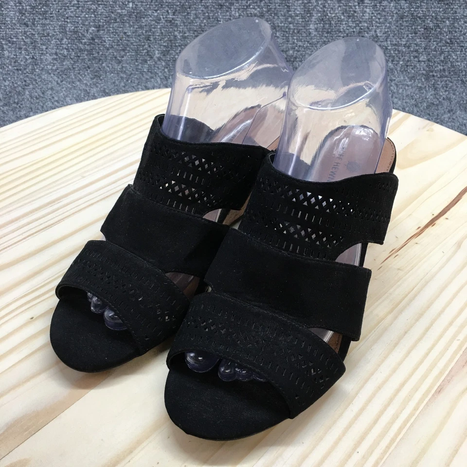 Босоножки женские Ruff Hewn 8 M Nadia повседневные без шнуровки на танкетке шлепанцы черная ткань - Изображение 3 из 4