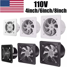 4/6/8/10" Exhaust Fan Ventilation Extractor Fan 110V WallMounted Blower Duct Fan