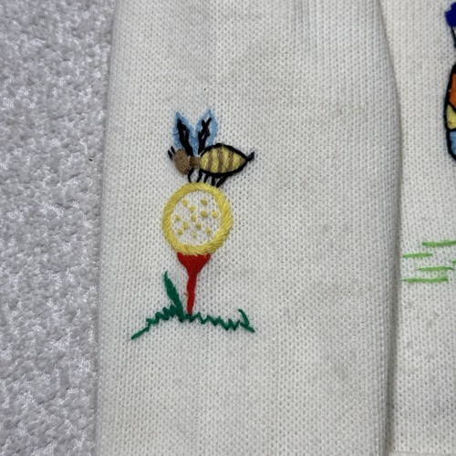 Andreno Argento Women's Cardigan Vintage White Embroidered Novelty Golf Large - Picture 2 of 13