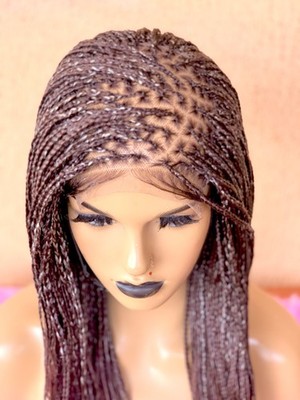 knotless braided wig, 5by5 lace closure, ready to ship, c cut style, gift ideas