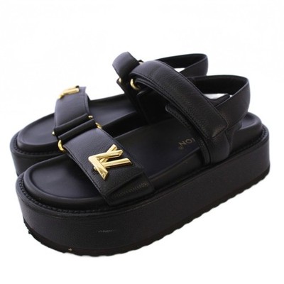 LOUIS VUITTON サンダル ウェッジソール コンフォートサンダル Shoes】LOUIS VUITTON LV Sunset Platform Comfort Sandals Leather