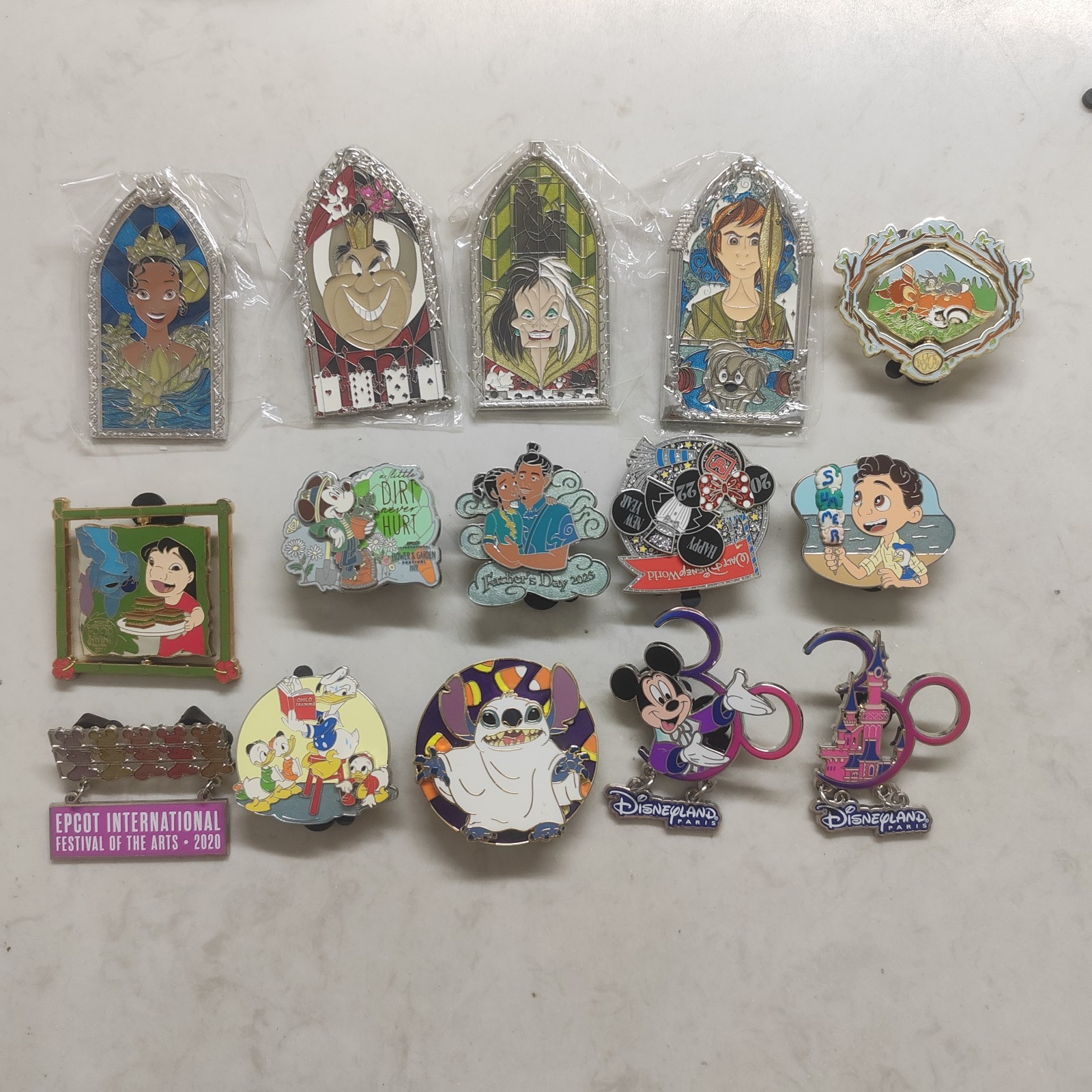 Disney exchange badges come in groups of 15 pins