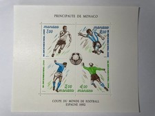 Bloc-feuillet de 4 timbres neufs MONACO N° BF21 1315A année 1982.
