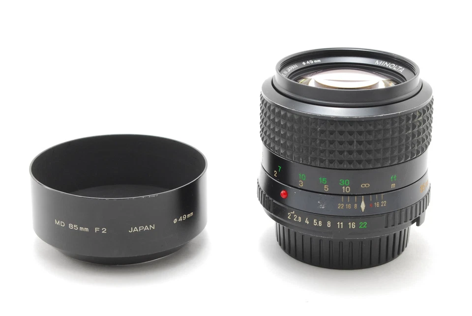 [Casi COMO NUEVO con Capucha] Lente Retrato Minolta MD 85mm f/2 Montaje MC MD de JAPÓN Foto 2 de 4