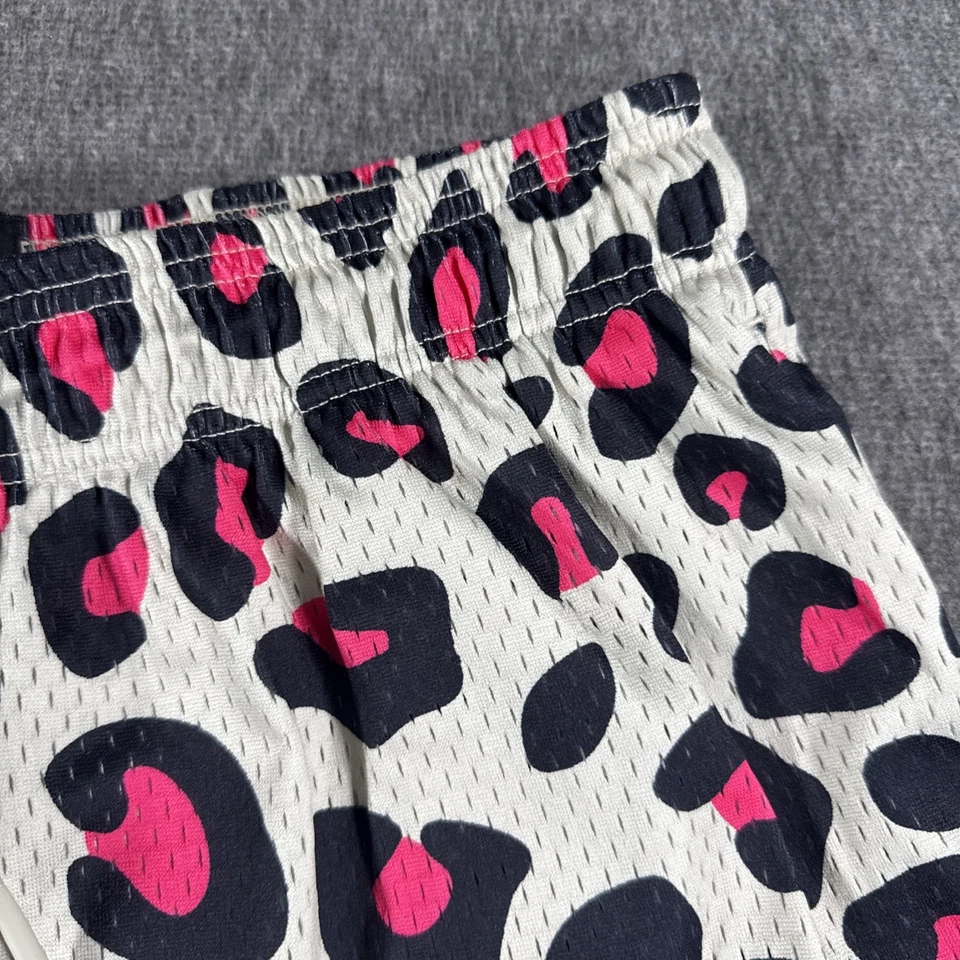 Pantalones Cortos INAKA Power Estampado Leopardo XXL Forrados Malla - Rosa/Negro Raro Gimnasio Baloncesto Foto 2 de 4