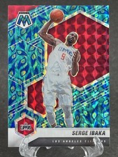 2020-21 Panini Mosaic Serge Ibaka #115 PEACOCK Mosaic Prizm CLIPPERS