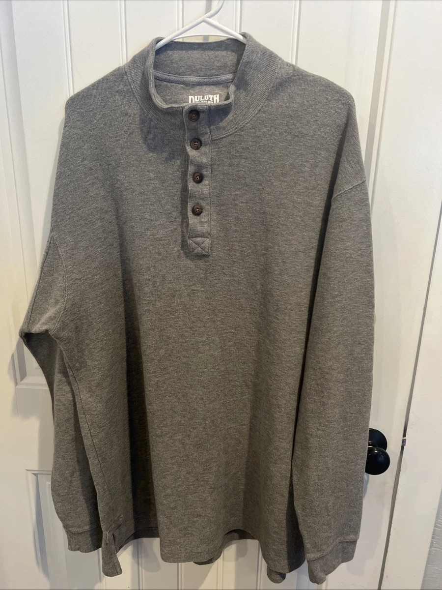 Chemise Henley Duluth Trading Homme – 2XL, Manches Longues, Coton Jaune Paille