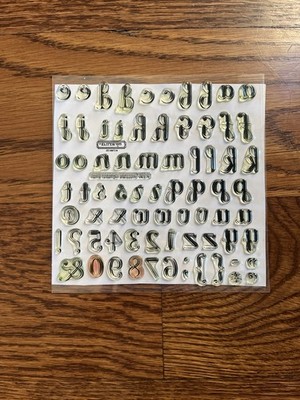 Close to my Heart 'Chocolate Alphabet Small' Cling Stamp Set 74 Stamps D1296